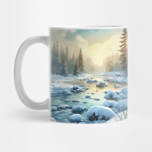 Winter Lake Winter Landscape Mug